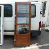 Glazed wood entrance door