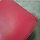 Desede DS50 avec pouf en cuir rouge, Suisse années 1980.