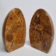 Vintage onyx marble bookends, ovoid shape, height 17 cm, 1970s