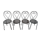 Chaises de jardin en métal vintage