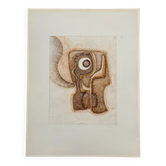 Modern composition drawing 1970 by François de Chabot