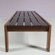 1960s Wengé wooden slat bench from the Netherlands