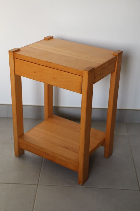 Pair of light beech bedside tables