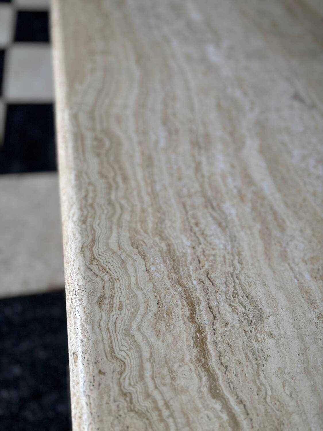 Vintage travertine coffee table