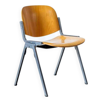 Vintage wooden chair stackable year 60s