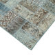 Handwoven turkish contemporary 178 cm x 235 cm blue patchwork carpet