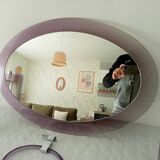 Set of plexiglass wall lights and mirror by Harvey Guzzini, 1970s