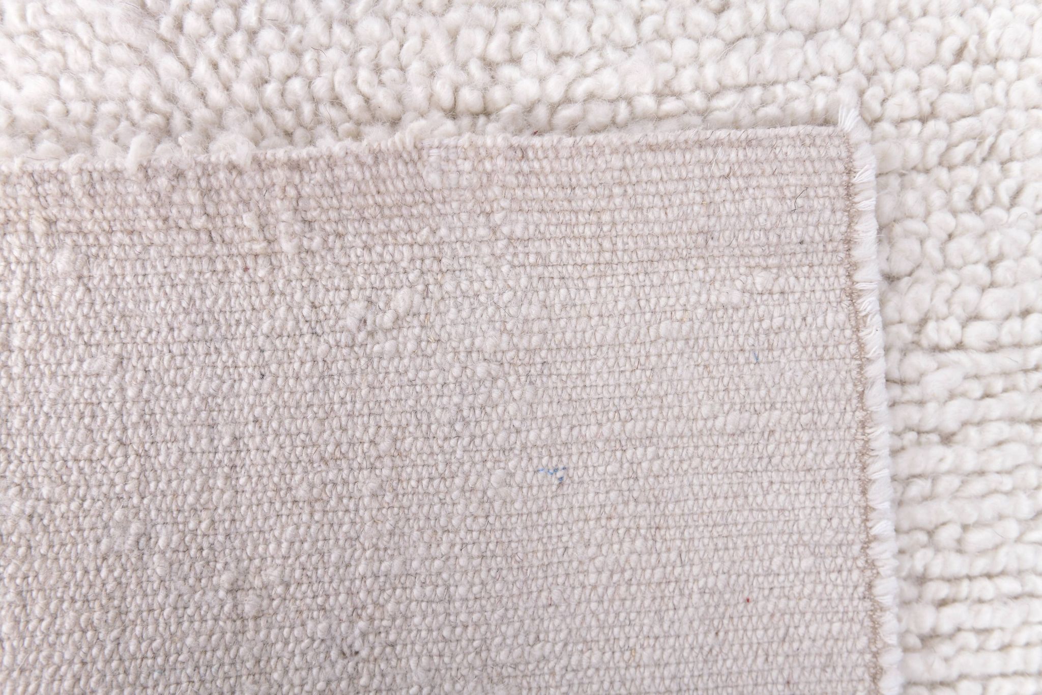 2x8 White Handmade Wool Vintage Runner Rug, 67x246Cm