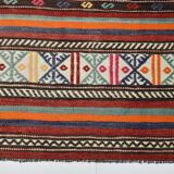 6x8 Area Kilim Rug,Turkish Wool Rug,Antique Rug,169x257 Cm
