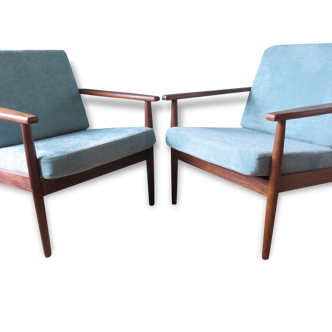 Pair of chairs in teak, Denmark, 1960