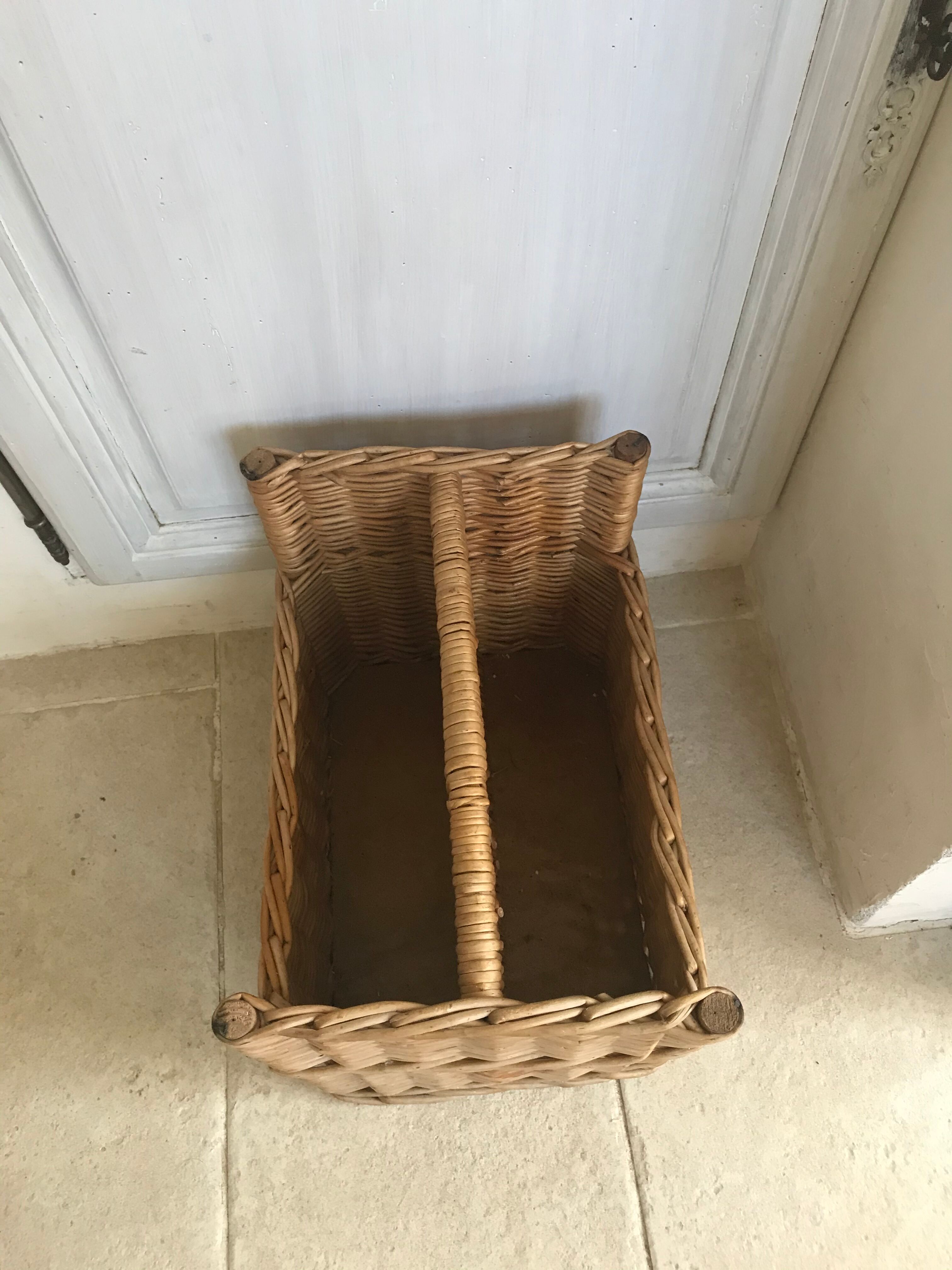 Vintage wicker magazine holders