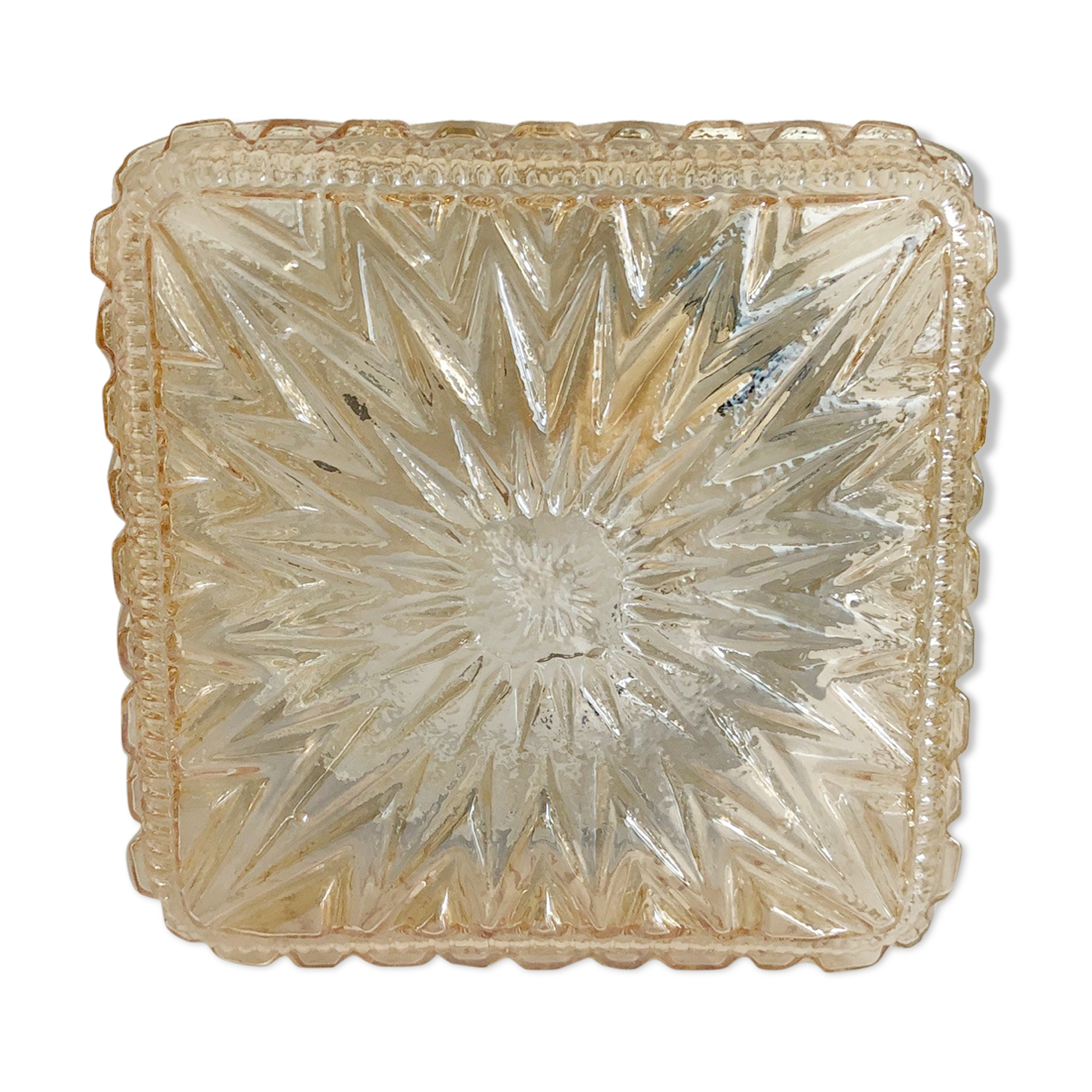 Iridescent square ceiling lamp