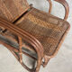 Mid-century adjustable rattan lounge chair with retractable footrest, Japan