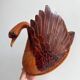 Unique large vintage wicker & rattan swan wall hanging basket