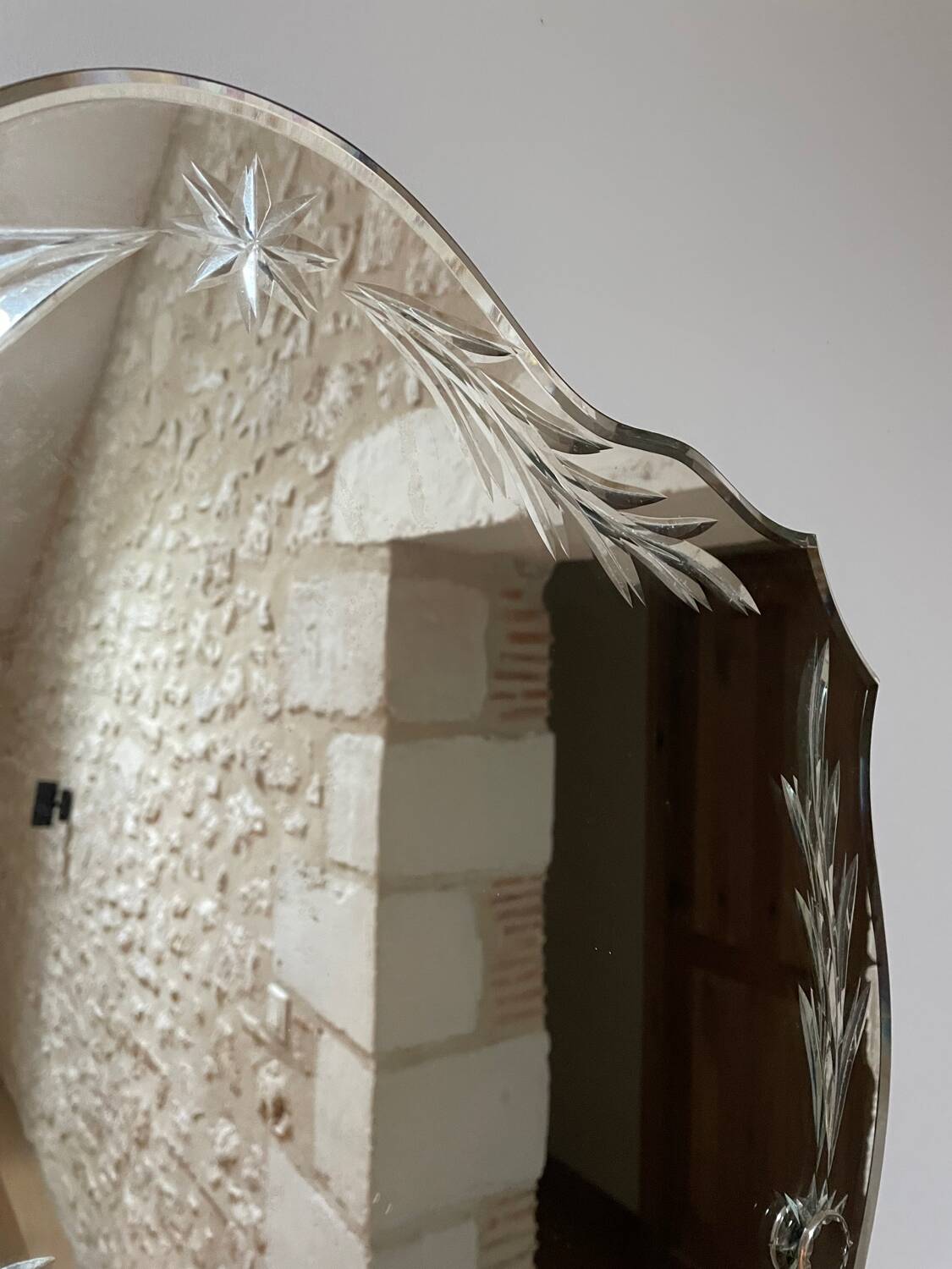 1950s beveled mirror