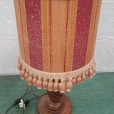 Wooden foot table lamp lampshade