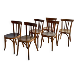 6 Bistro Chairs 1950s Baumann Style 1950s