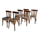 6 Bistro Chairs 1950s Baumann Style 1950s