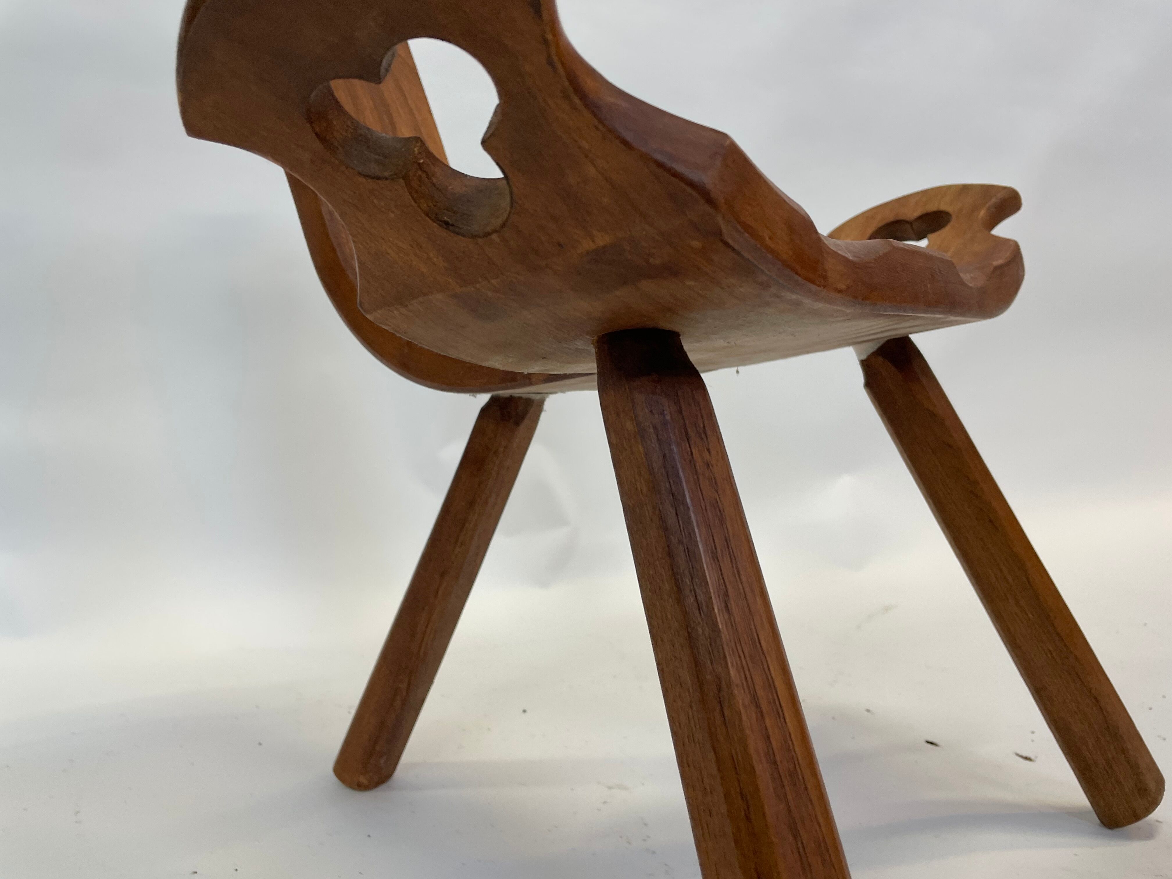 Chaise espagnole vintage brutalist design minimaliste