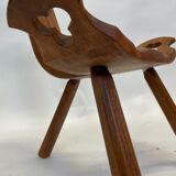 Chaise espagnole vintage brutalist design minimaliste