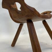 Chaise espagnole vintage brutalist design minimaliste