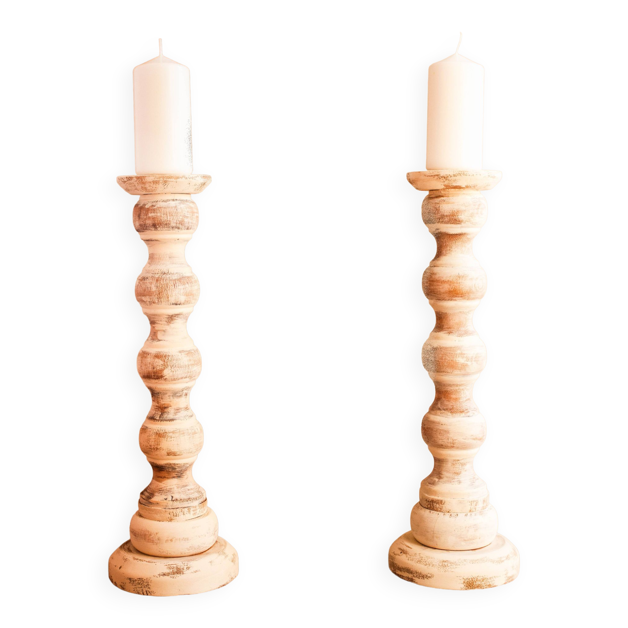 Stripped wooden chandeliers. Wooden candle holder. Candlesticks.
