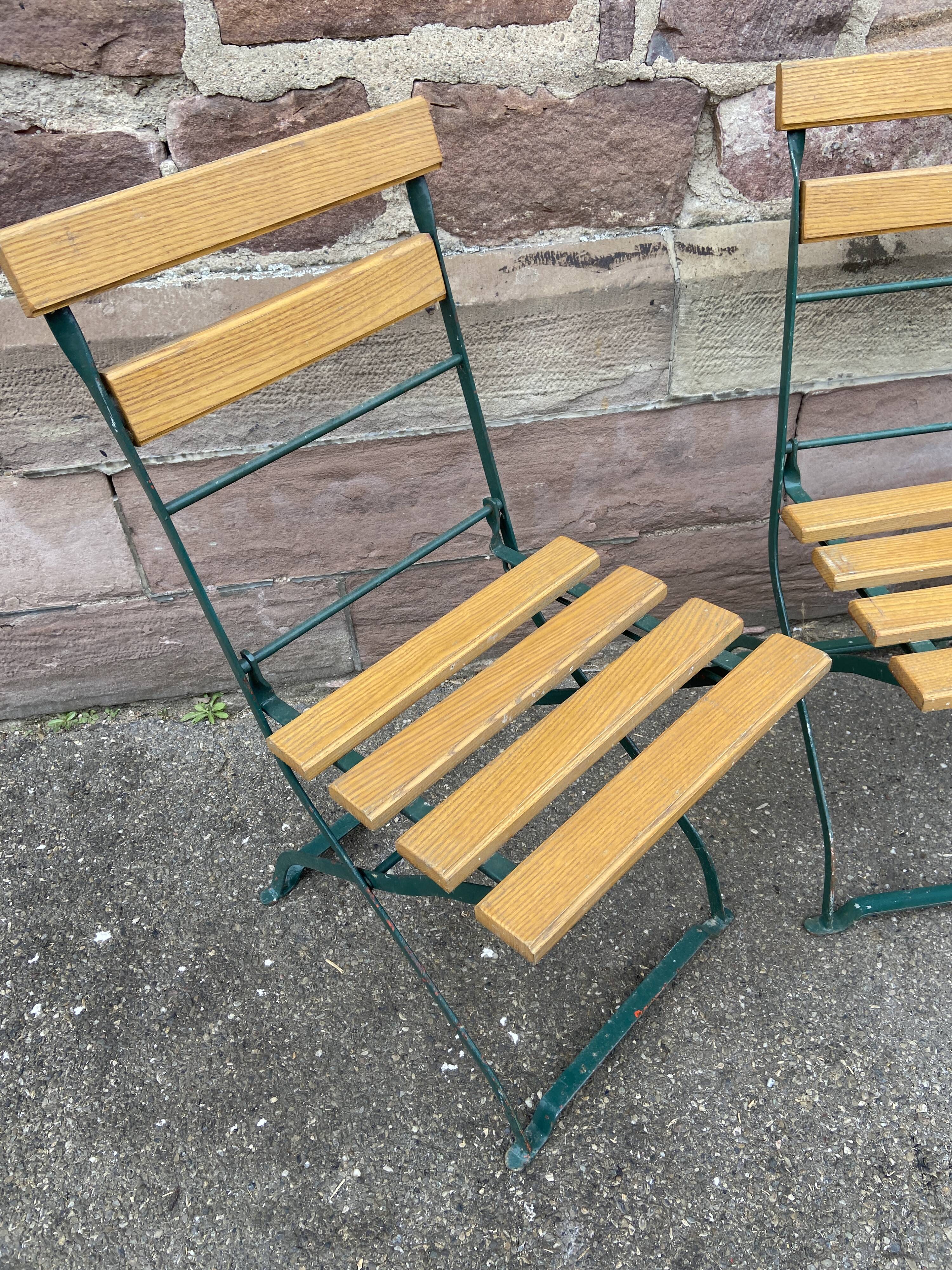 4 chaises de jardin terrasse pliantes vintage