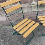 4 chaises de jardin terrasse pliantes vintage