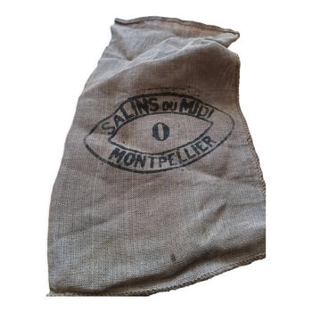 Sac toile de jute vintage Salins du Midi Montpellier