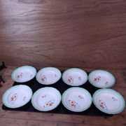 Lot de 8 assiettes creuses Sarreguemines "Barèges"