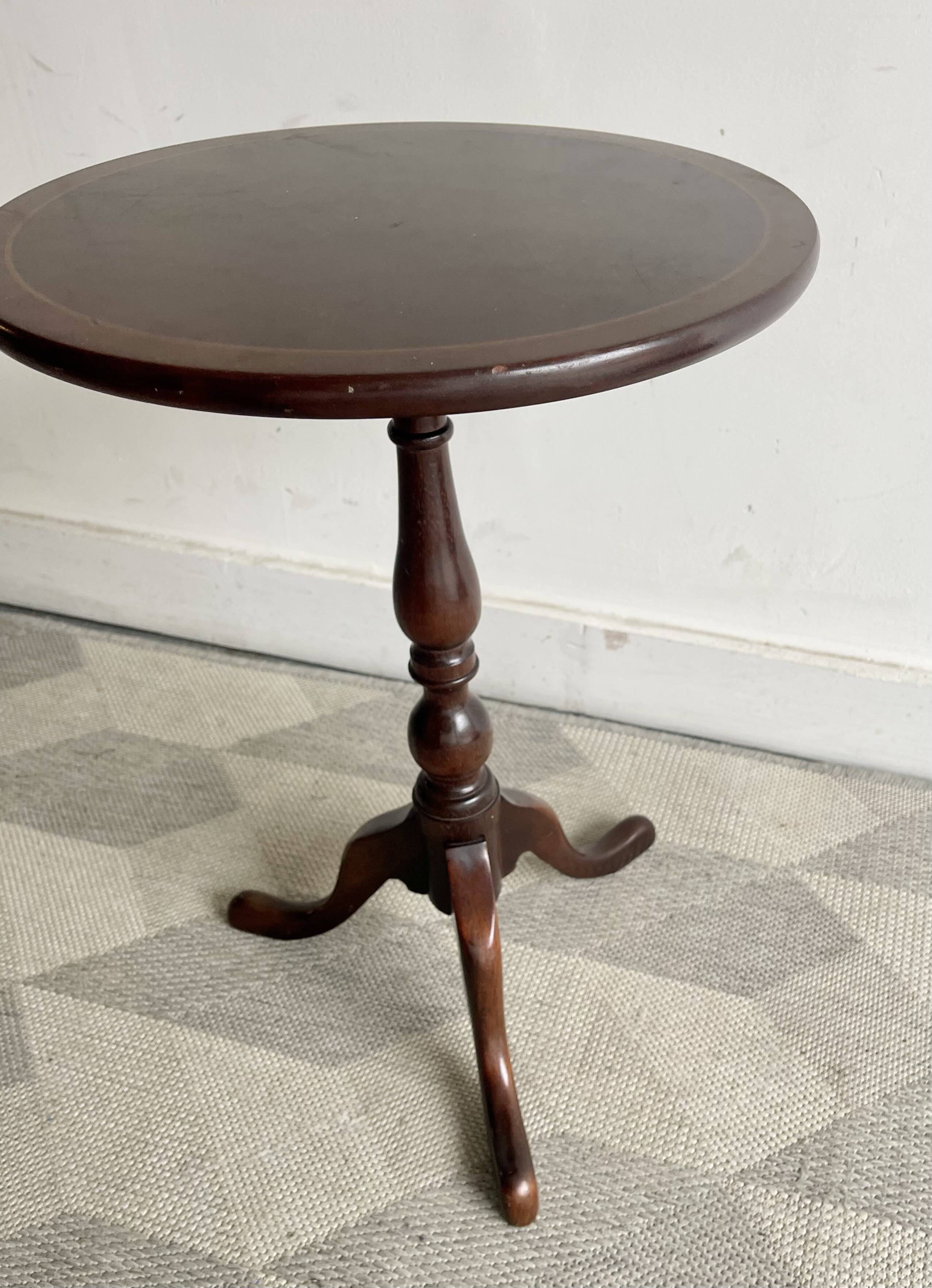 Vintage Round Side Table Plant Stand