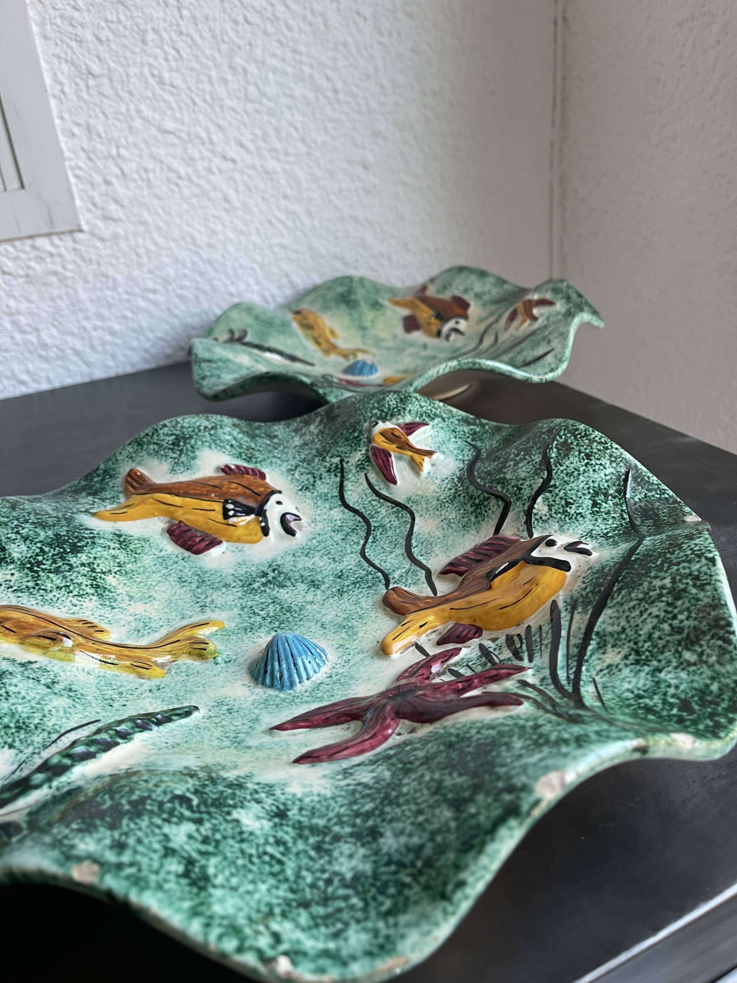 Pair of ceramic plates 50s/60s