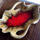 Large Vallauris glazed ceramic bowl/trinket dish, signed JAC - 40/30
