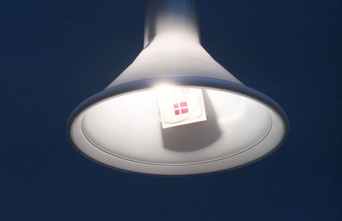 Vintage Mini Suspension Lamp P&T Danish by Michael Bang for Holmegaard, 1970s