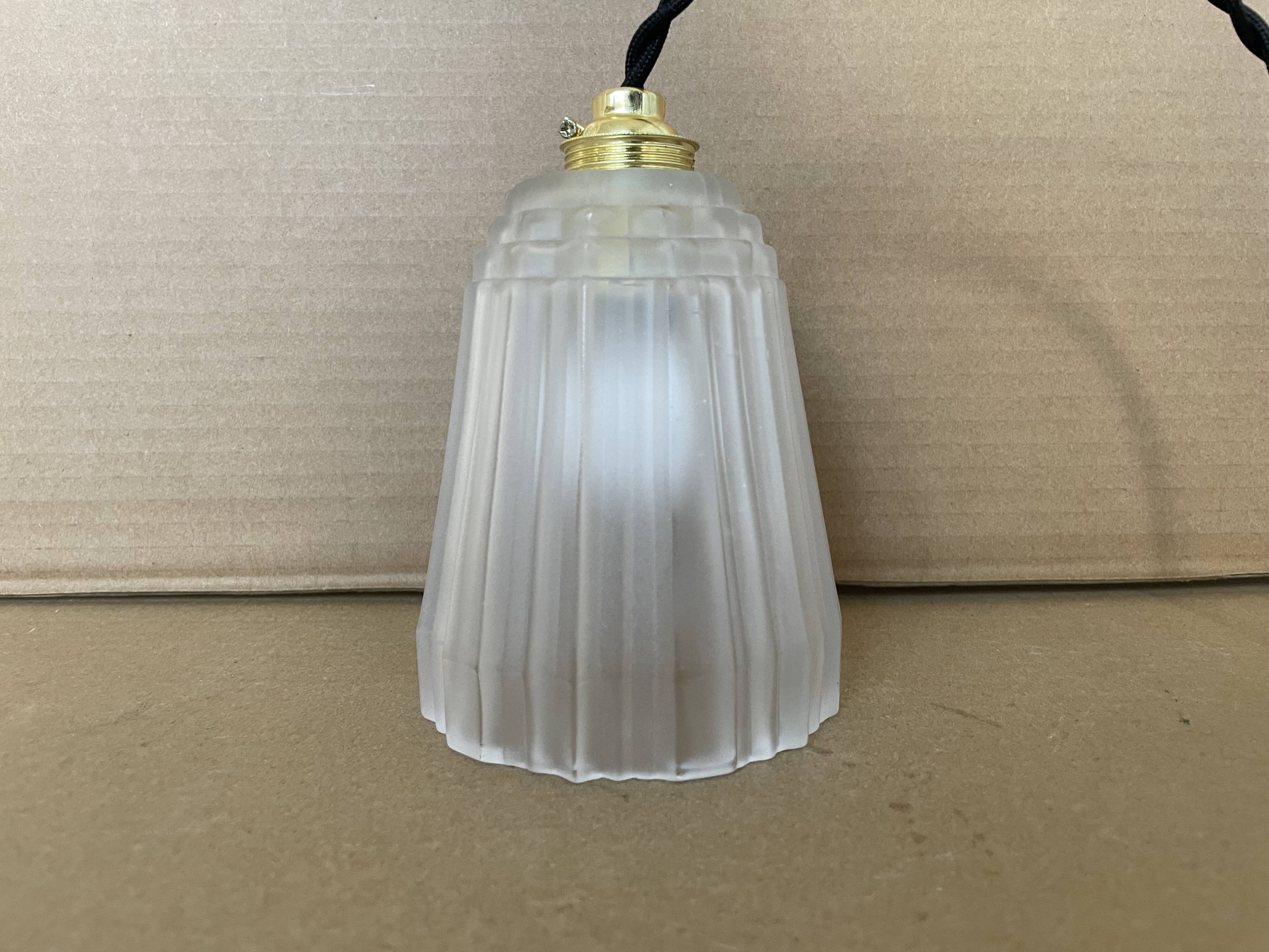 Small antique Art Deco pendant light