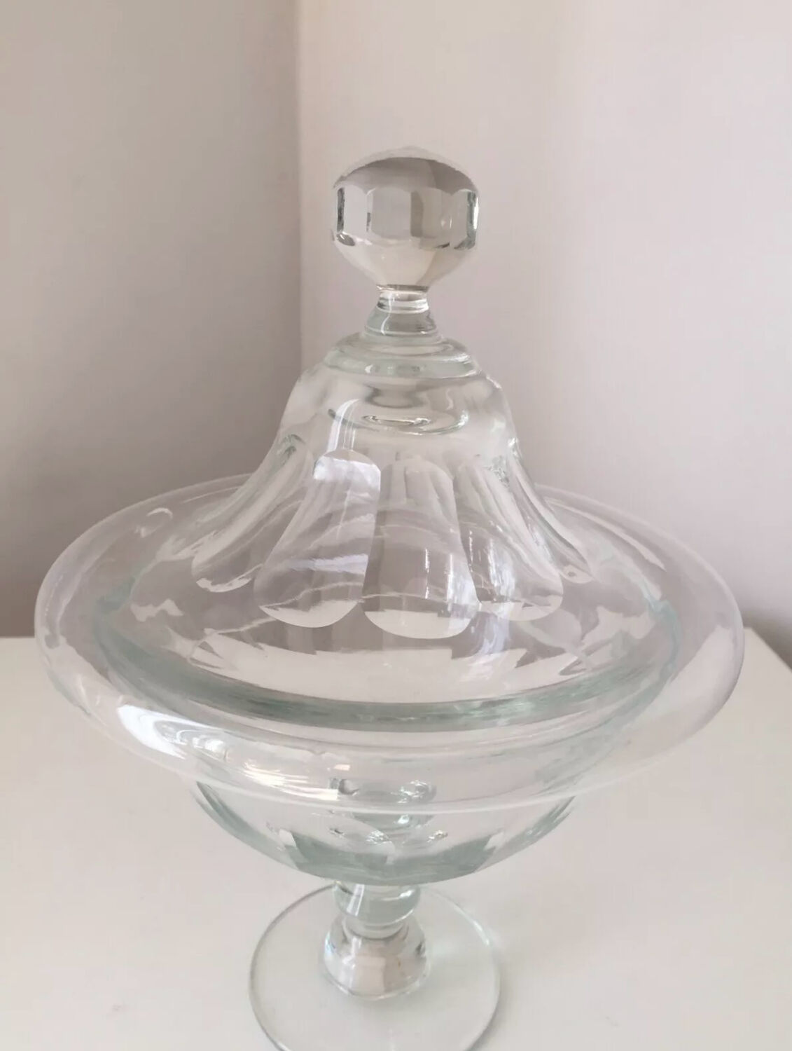 Antique Baccarat-style crystal candy dish