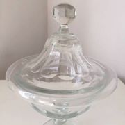 Ancienne bonbonnière, drageoir en cristal de style Baccarat