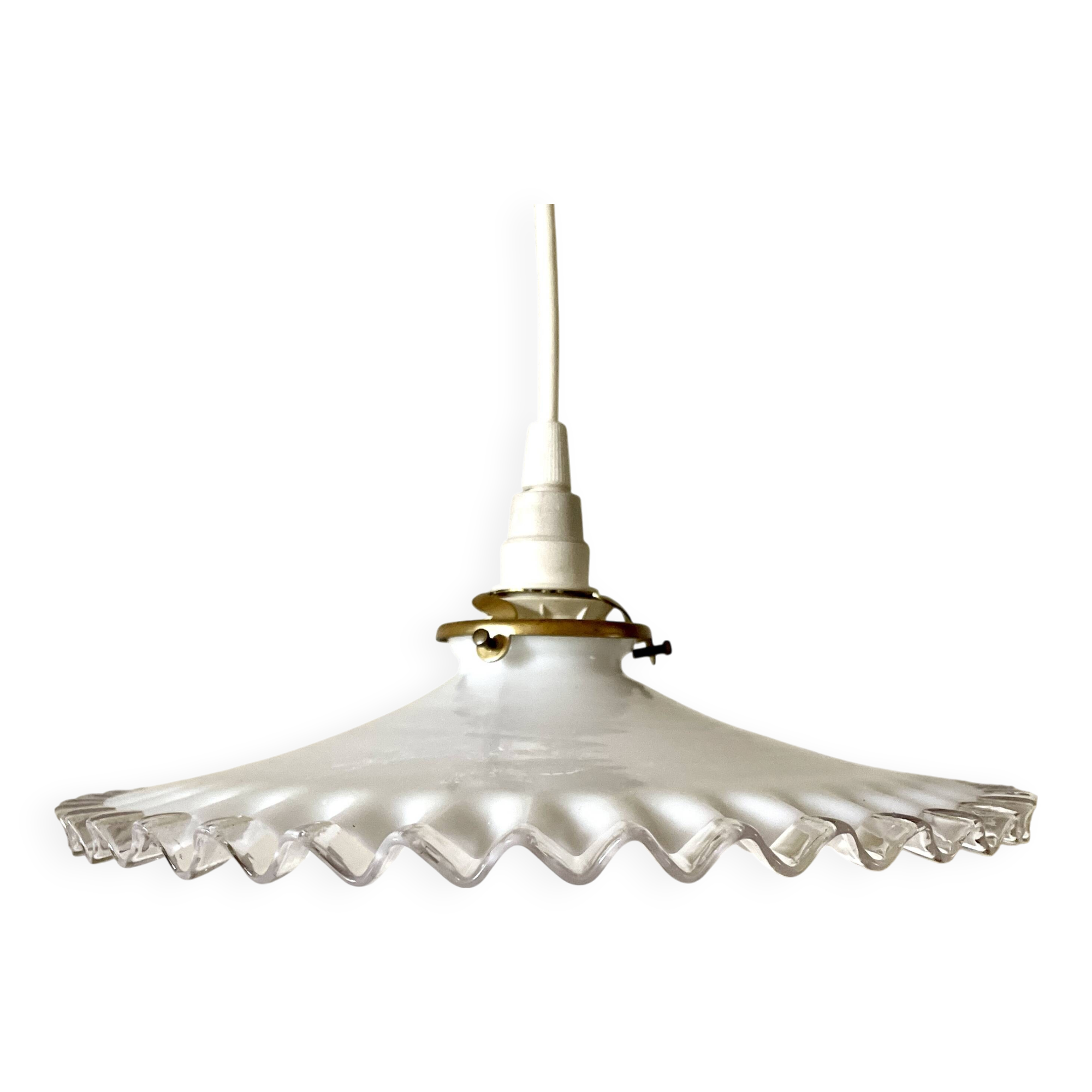 White cup pendant light