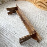 Oak farmhouse table and its two benches
