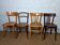 Set of 4 mismatched vintage Fischel bistro chairs