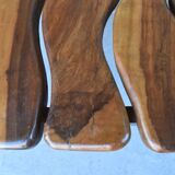 Brutalistic coffee table free form in olive tree