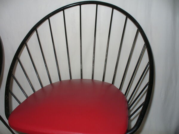 Paire de chaises style tonneau des années 50