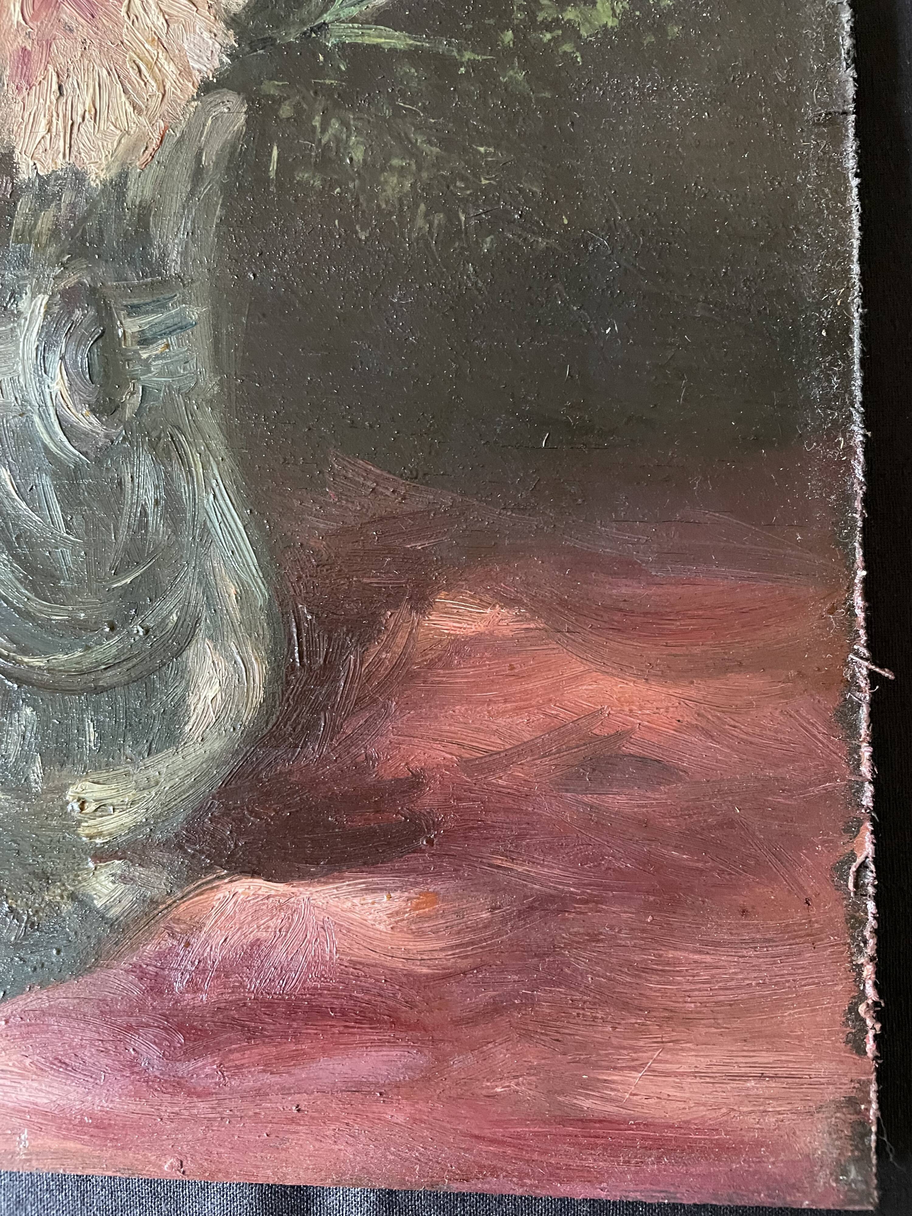 Huile sur bois bouquet