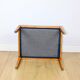 Stool seat navy blue structural fabric Art Deco - 2 pieces available