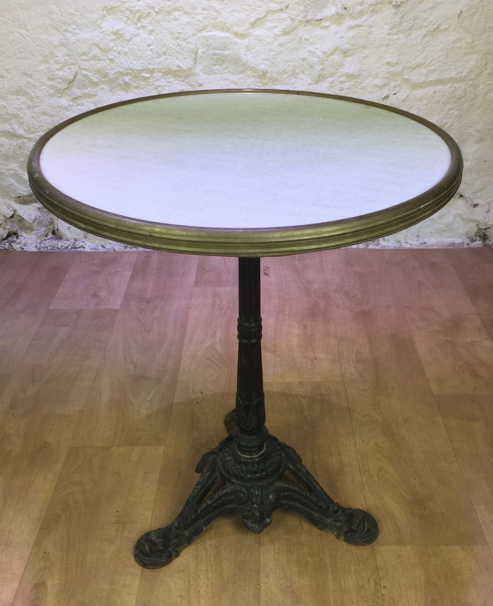 Parisian bistro table cast iron foot