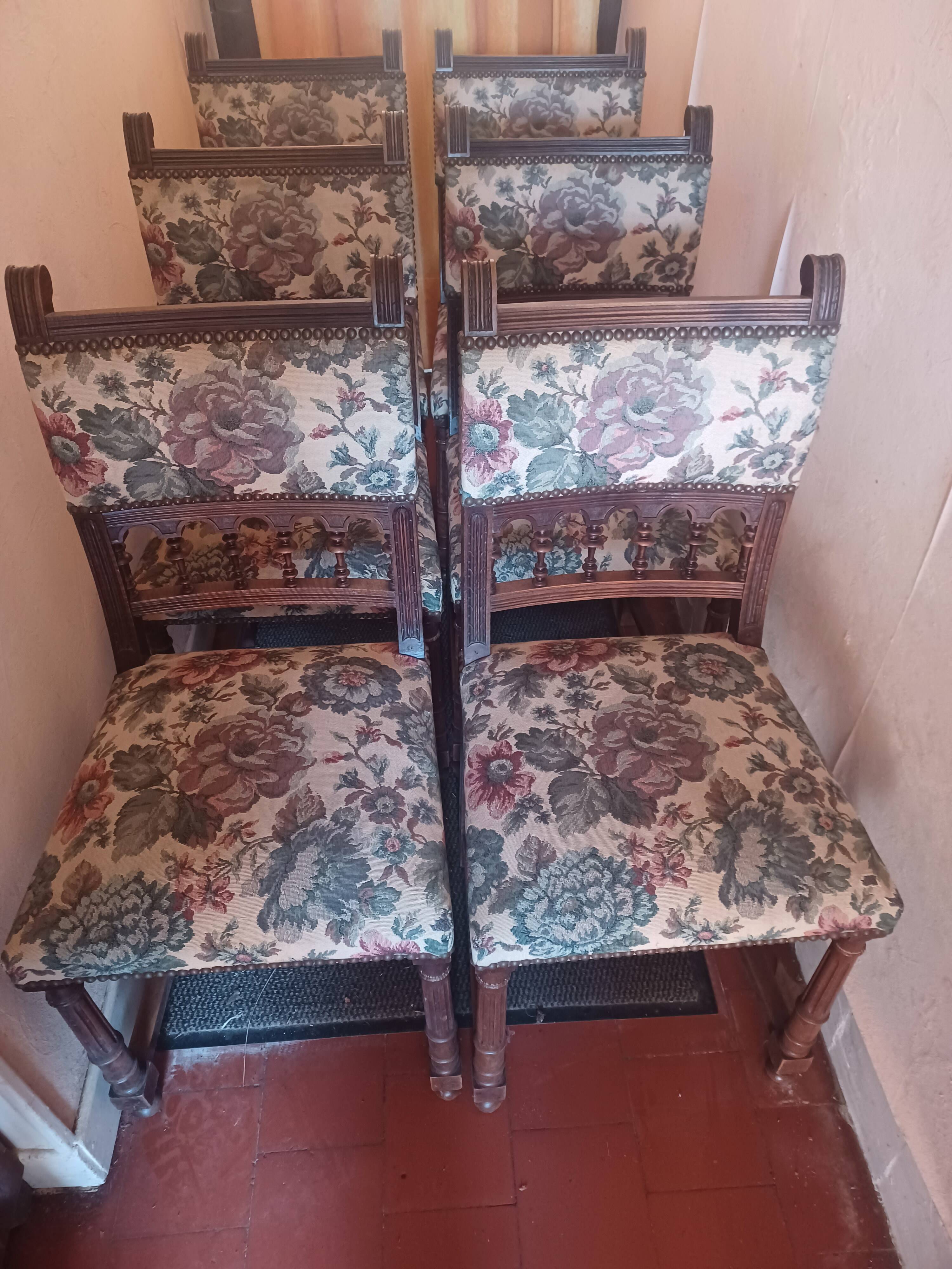 SET OF 6 CHAIRS IN HENRY II STYLE
