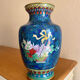 Large Asian cloisonné brass vase