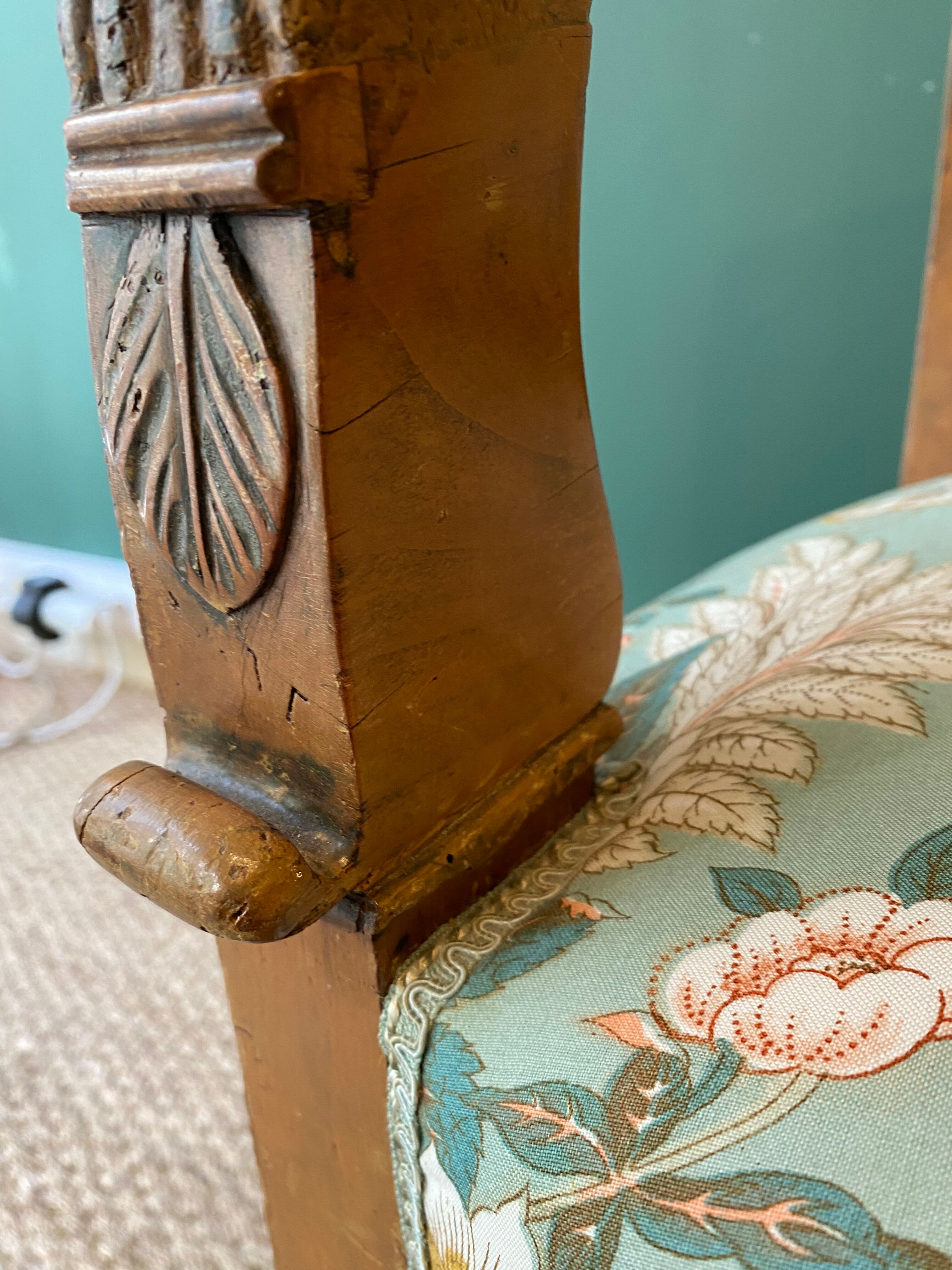Suite of three antique armchairs