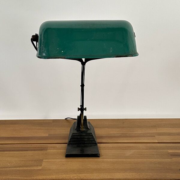 Lampe de bureau horax à piètement escalier - circa 1930