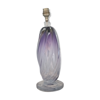 Pied de lampe en cristal Art de Vannes vintage